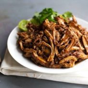 Honey Glazed Crockpot Chicken Adobo - simple pantry ingredients, hardly any hands-on time, 200 calories. | https://official-promos.com